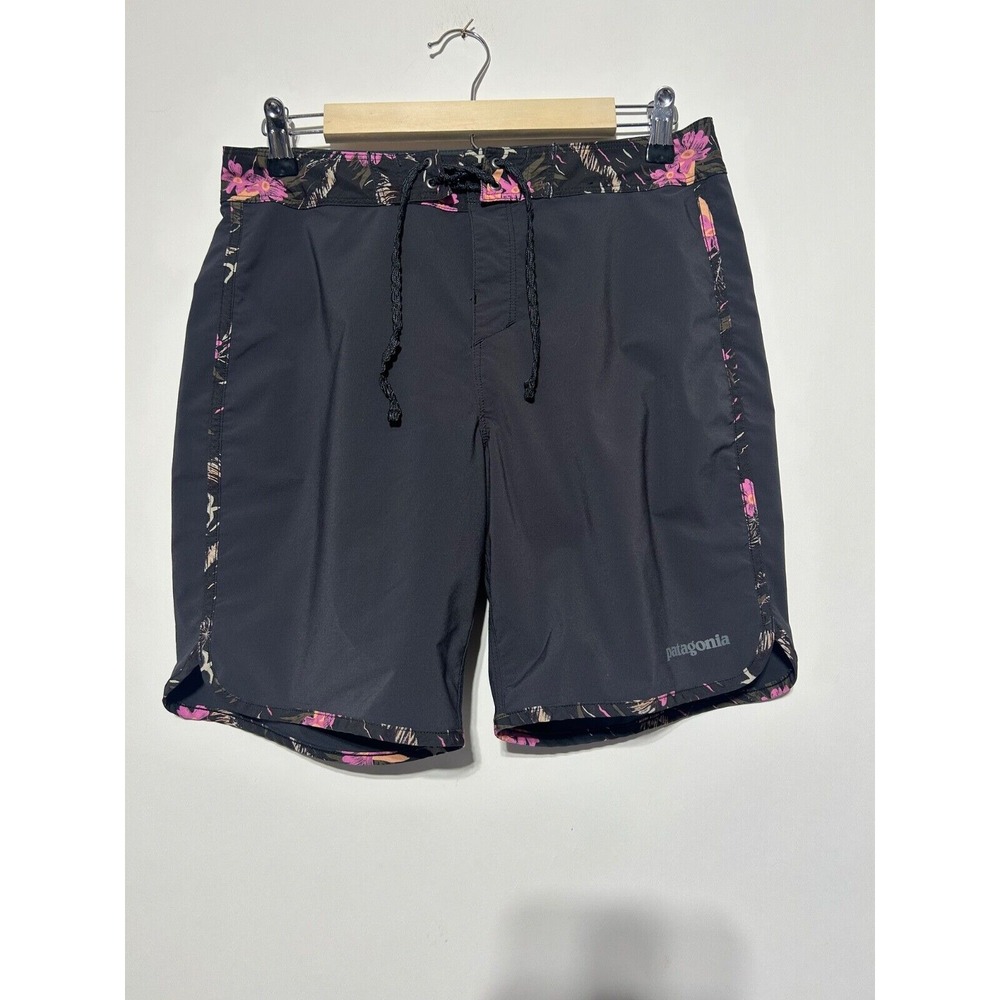 Patagonia Black and Gray Board Shorts Quick-Dry Swimwear
